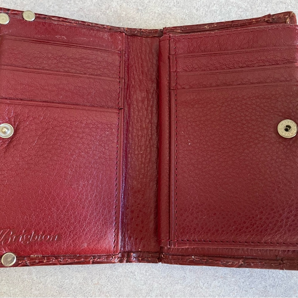 Brighton Red Embossed Croc Wallet - Picture 5 of 8